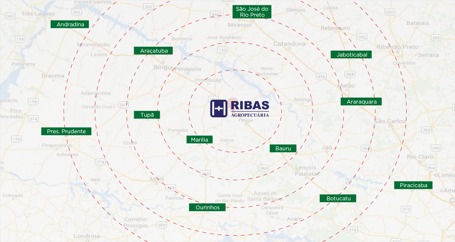 Ribas Agropecuária - Localização